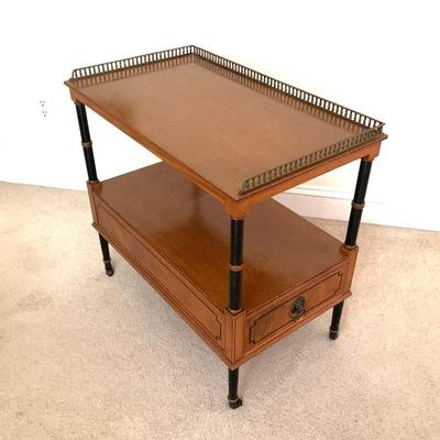 Sale Photo Thumbnail #38: Vtg. Beacon Hill 2 tier side table w/ drawer