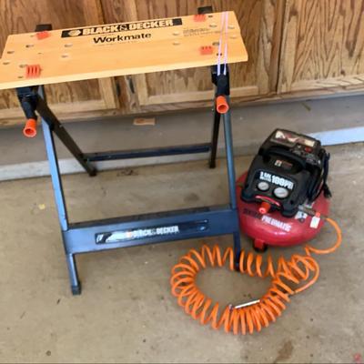 Air Compressor, Work Bench