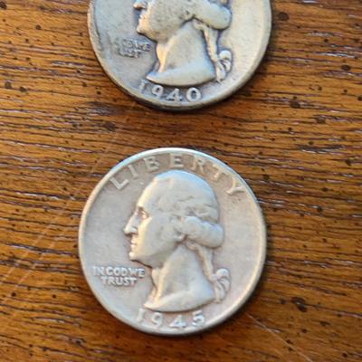 Washington Quarters 1940 And 1945