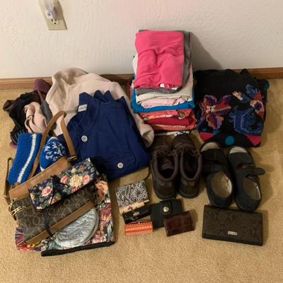 Various Women’s Shirts, Shoes And Sweaters