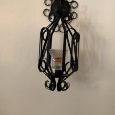 Wrought Iron Candle Holder Sconce