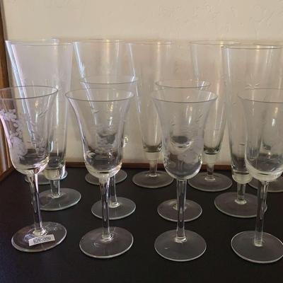 Handblown Toscany Wine Glasses -made In Romania