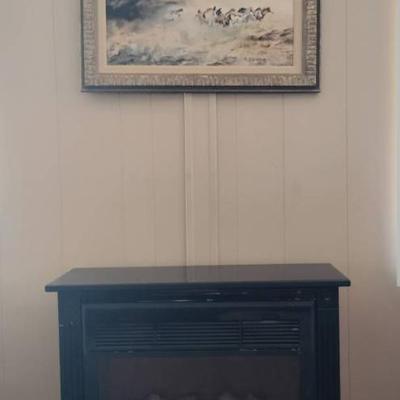 Wr123 electric fireplace horse decor