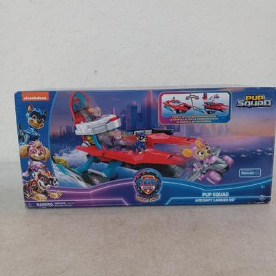 Nickelodeon Paw Patrol: The Mighty Movie Pup Squad Aircraft Carrier HQ - New in Box