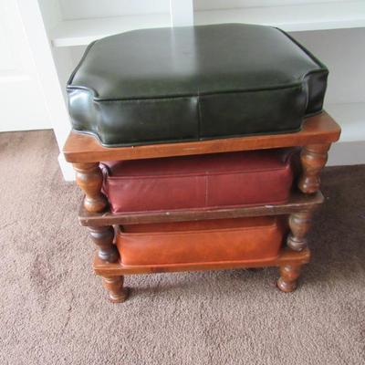 Nice set of Mid Century stacked foot stools