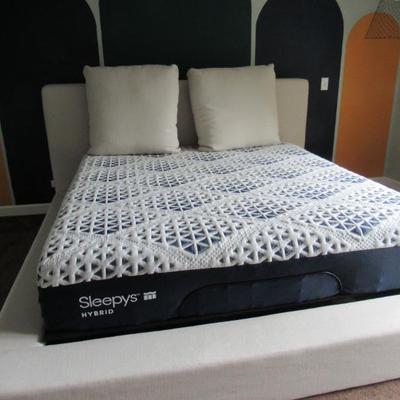 Upholstered King size adjustable platform bed