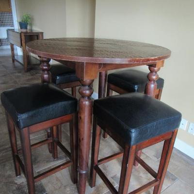 Sale Photo Thumbnail #15: Bar table- this table will lower to become regular table height or coffee table height