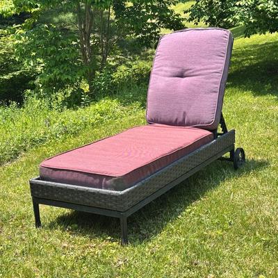 Wicker Style Reclining Lounge Chair