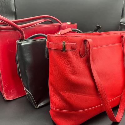 (3) Faux Leather Handbags ft. Levenger