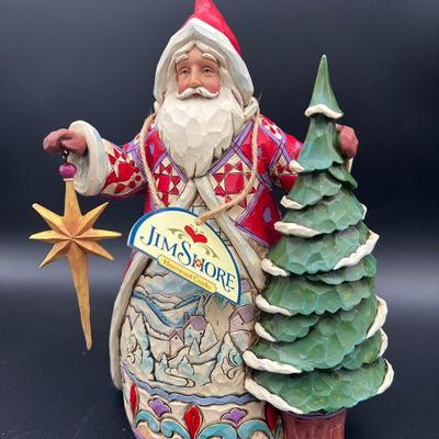 Jim Shore “Christmas Magic All Around” Winter Scene Santa Tribute Figurine 2014