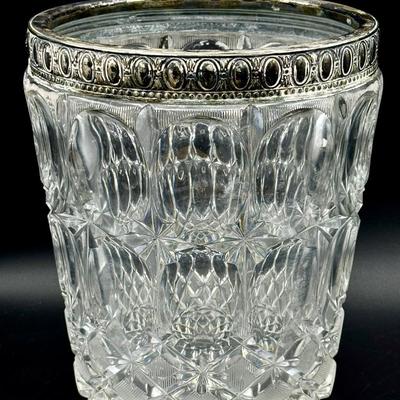 Silverplate Rimmed Ice Bucket 
