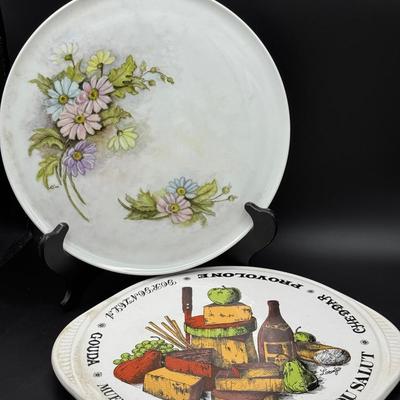 (2) Vintage Platters Feat Shafford Ware Ironstone 