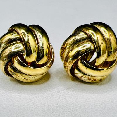 Gold Vermeil Love Knot Stud Earrings