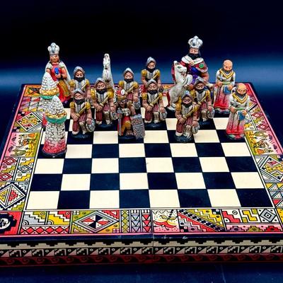 Inca and Spanish conquistadors Chess Set