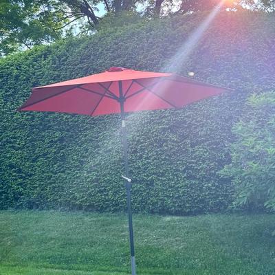 Large Patio Orange Umbrella 