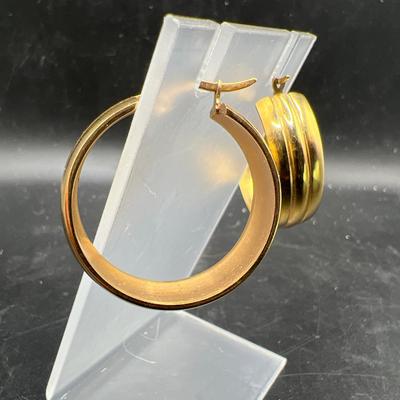 1” Steeltime Golden Hoop Earrings
