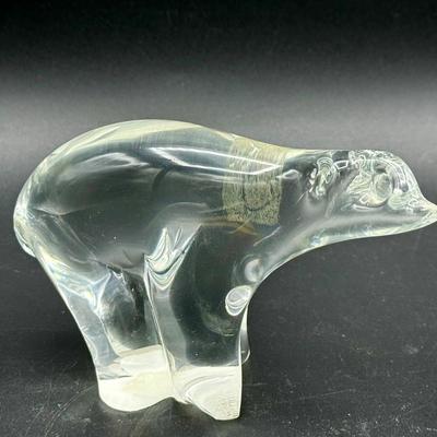 Baccarat Style Polar Bear Figurine