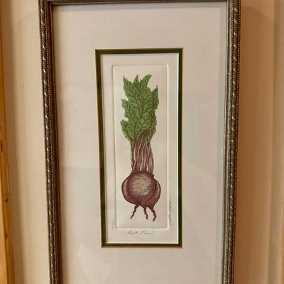 Signed “Beet Thin” Print By Martha Hinson