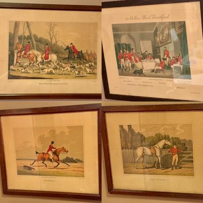 (4) Framed Vintage Prints