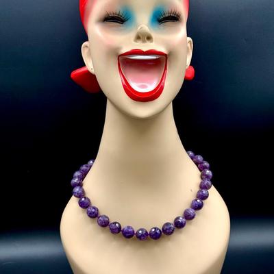 Faceted Amethyst Necklace
