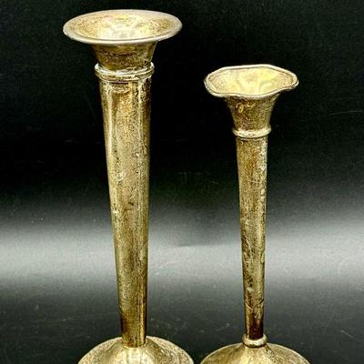 (2) Sterling Silver Weighted Candlesticks 
