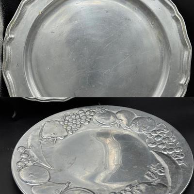 (2) Pewter Trays