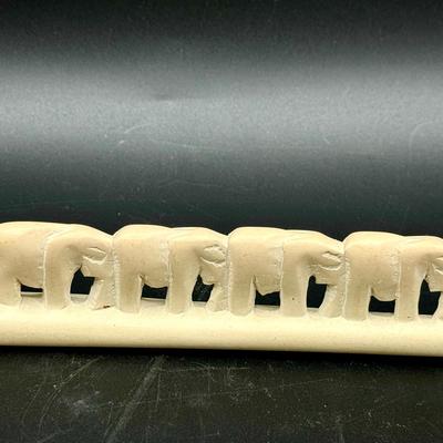 African Soapstone Elephant Figurine 