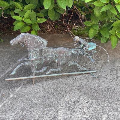 Metal Chariot Rider Weathervane 