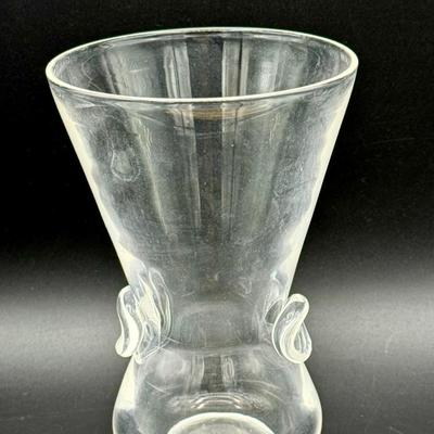 Steuben Style Thumbprint Vase