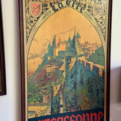 Vintage 1930 Carcassonne, France By Paul Champseix Travel Poster
