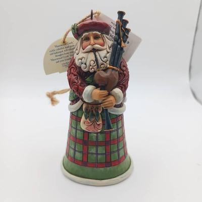 Jim Shore Heartwood Creek "Scottish Santa" Hanging Christmas Ornament