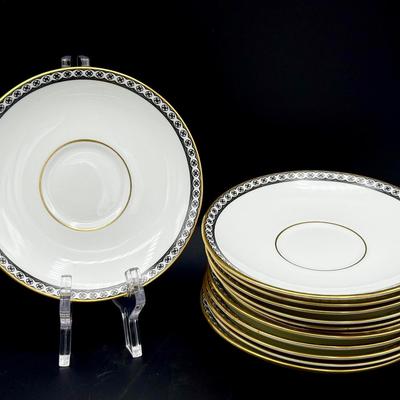 (12) Wedgwood Ulander Black Tea Saucers