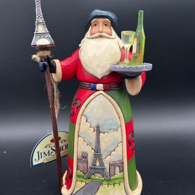 Jim Shore “Bonjour And Merry Christmas” French Santa Figurine 2013 Heartwood Creek — Imperfect