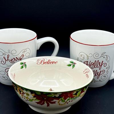 (3) Christmas Dishes Feat. Spode Christmas Tree