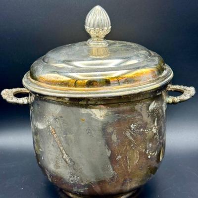 Vintage Metal Ice Bucket 