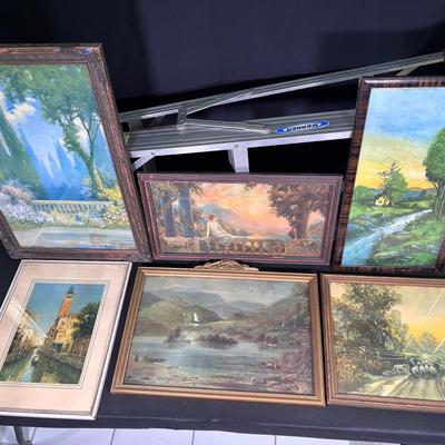Antique & Vintage Prints incl. Rare R. Atkinson Fox Framed Prints (Sunset Dreams, et al.)