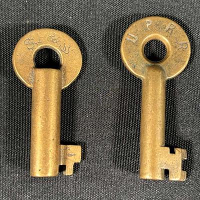 2 Rare Railroad Keys - Spokane, Portland & Seattle Railway and Union Pacific Railroad "Oil Box"