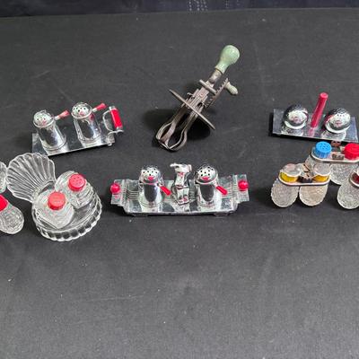 Vintage Lot of Rare Salt & Pepper Shakers(incl. Occupied Japan and Travel Shakers & Mini Egg Beater