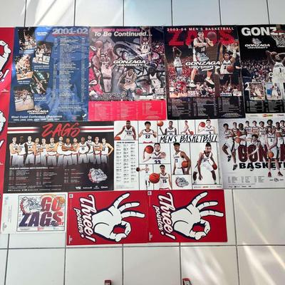 Gonzaga University Basketball Posters & John Stockton Signed Basketball