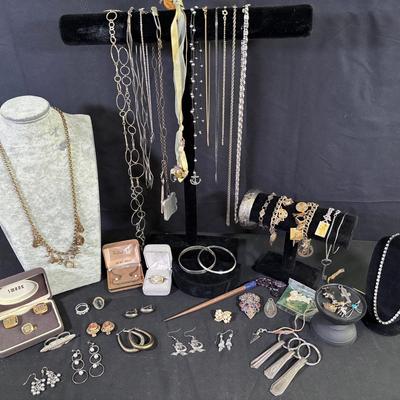Mixed Lot of Costume Jewelry incl. Some Vintage Items, Fun Charm Bracelets & Necklace and more!