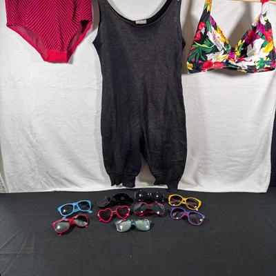 Sunglasses Lot and Vintage Swimwear with Incredible Maker's Tags