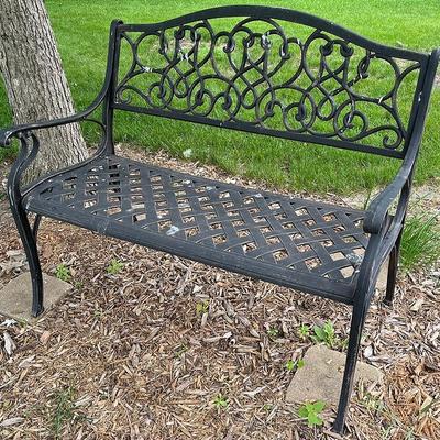 Decorative Cast Iron Garden Bench