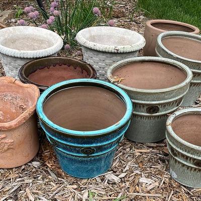 Assorted Outdoor Planters/Pots Lot