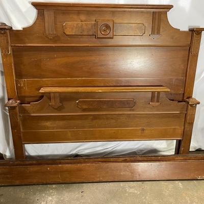 Vintage Wooden Mid Century Bed-frame
