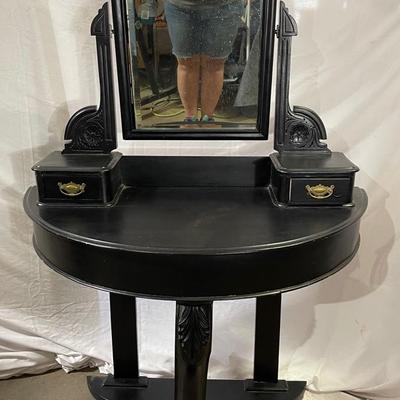 Black Vanity with Mirror