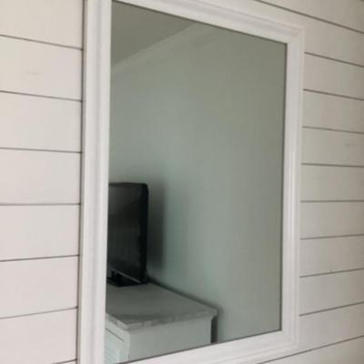 Sale Photo Thumbnail #168: $45 white frame mirror (2 in this sale) 40"H 29"W