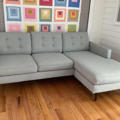 Sale Photo Thumbnail #165: $495 West Elm sofa 34"H 84"L 62" depth at longest side on right