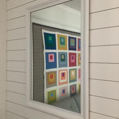 Sale Photo Thumbnail #169: $45 white frame mirror (2 in this sale) 40"H 29"W