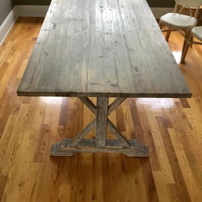 $550 Nigbo Angyn Furniture wooden table 30"H 84"L 38"W
