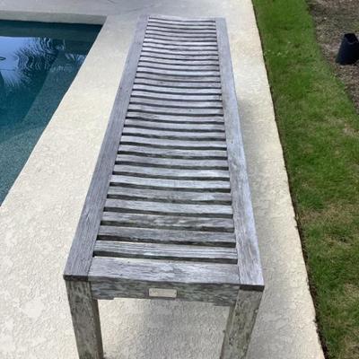 Sale Photo Thumbnail #202: $195 each Country Casual teak bench (2 in the sale)